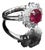 Late 20th Century Fine 2.36ct Gia Intense Red Ruby & 1.02ct Diamond Platinum Ring Size 6.25 For Sale