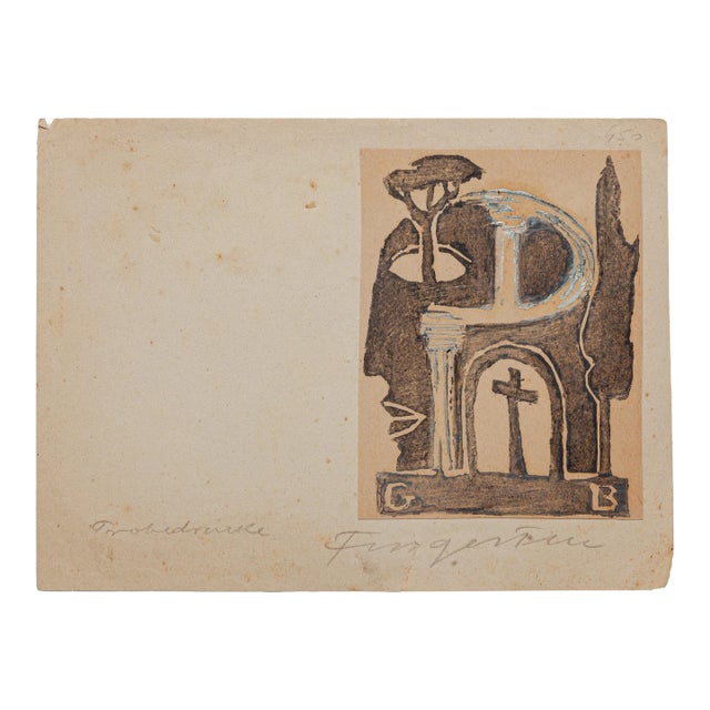 Ex Libris - Original Woodcut by M. Fingesten - Early 1900 Early 1900 For Sale