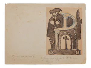 Ex Libris - Original Woodcut by M. Fingesten - Early 1900 Early 1900