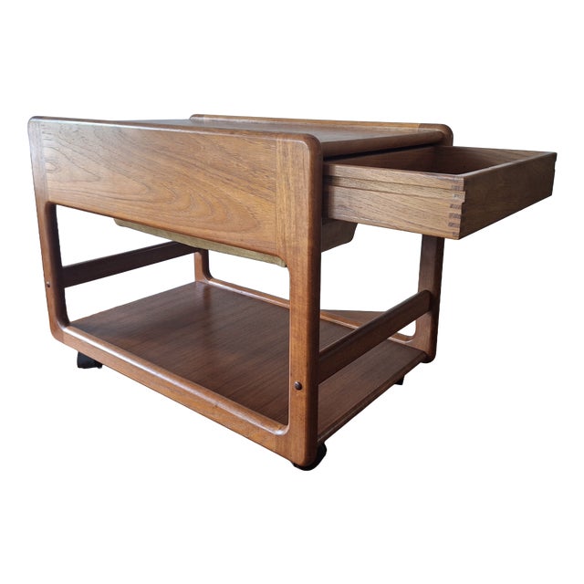 Multifunction Teak Serving Bar Cart from Vildbjerg Møbelfabrik, Denmark, 1960s For Sale