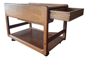 Multifunction Teak Serving Bar Cart from Vildbjerg Møbelfabrik, Denmark, 1960s