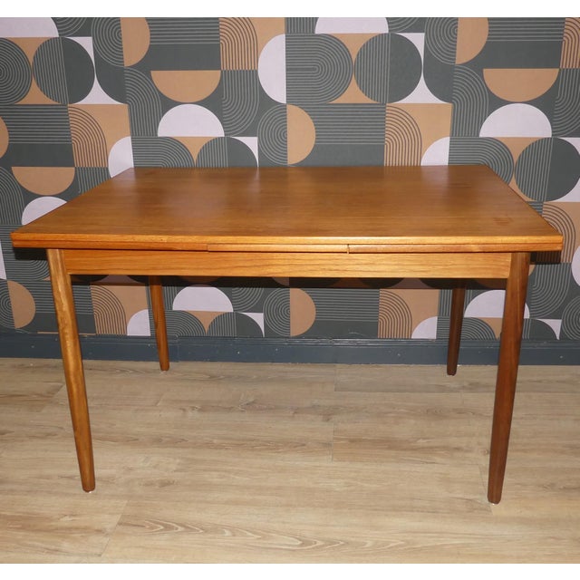 Teak Extendable Dining Table, Denmark, 1960s For Sale - Image 4 of 18