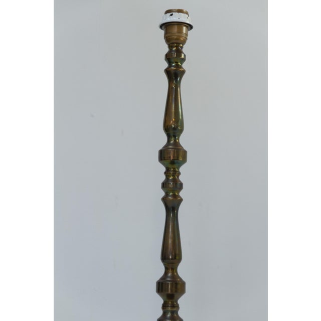 Tall Danish Brass Table Lamp, 1910s For Sale - Image 14 of 18