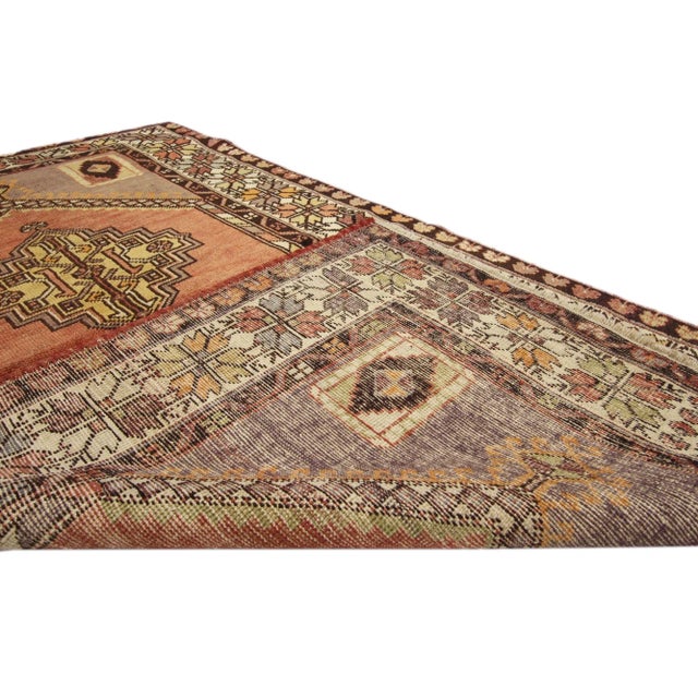 Mid 20th Century Vintage Turkish Oushak Rug, 03'07 X 05'11 For Sale In Dallas - Image 6 of 11