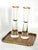 Mid-Century Modern 1930s Sea Glasbruk Heavy Bottom Champagne/Cocktail Glasses With Gold Band Rim - a Pair For Sale - Image 3 of 10