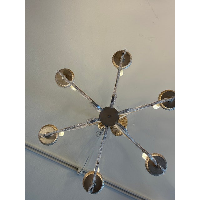 Modern Burnished Silver Oslo Chandelier by Chapman & Myers for Visual Comfort For Sale - Image 3 of 12