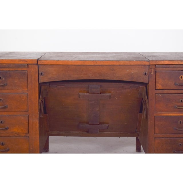 Mid-Century Portuguese Desk with Tilting Top, 1950s For Sale - Image 14 of 15