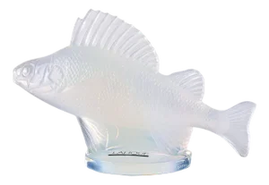 Opalescent Crystal Perche Fish Mascot or Paperweight by René Lalique, France
