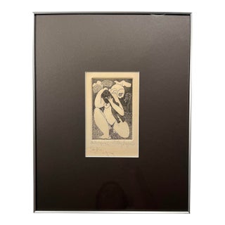 Vintage 1960s Tony Mafia Mother & Child Etching Signed Artist Proof For Sale
