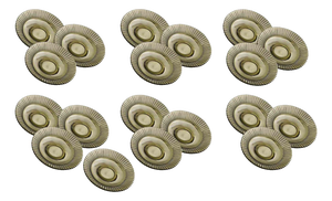 Vintage Art Glass Plates in Green, Italy, 1970s, Set of 19
