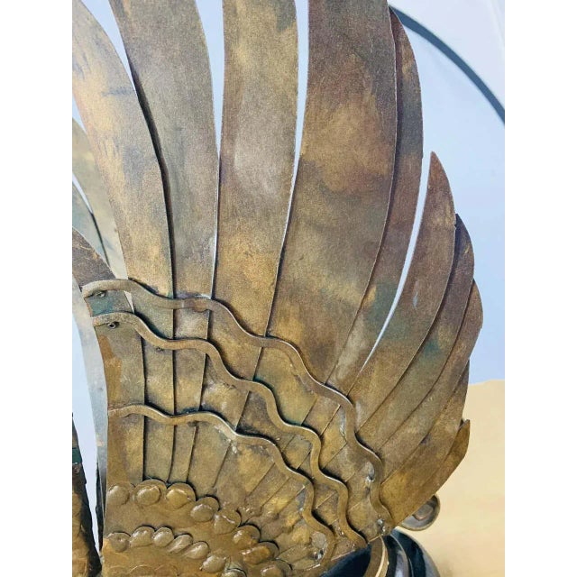 Brutalist Bronze Swan Statues, Mid-20th Century Pair on Black Base For Sale In New York - Image 6 of 13