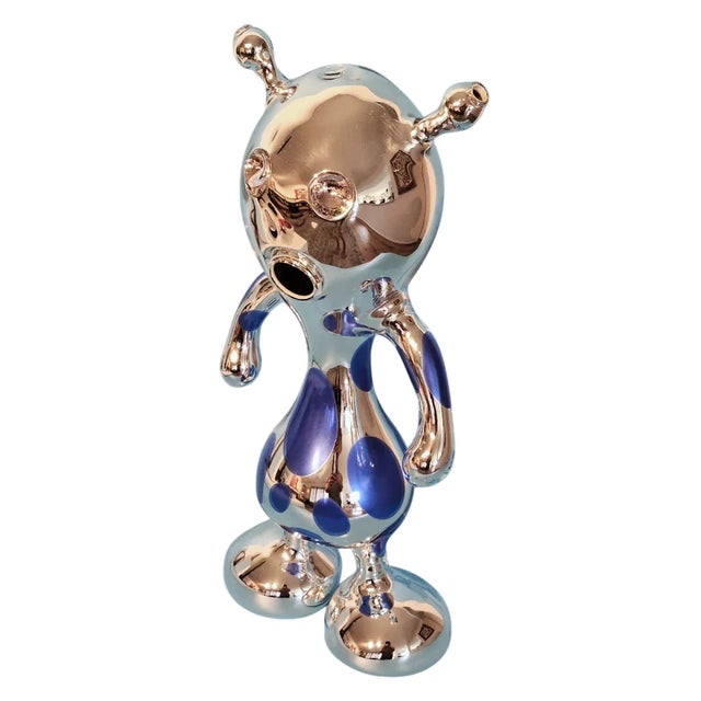 Massimo Lunardon Esseri (Blue) Glass Sculpture - Berengo Murano For Sale - Image 4 of 5