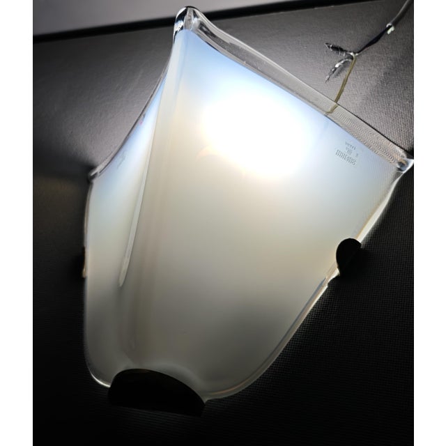 Italian Blue Murano Glass Modaluce Pendant and Wall Lamp Set, 1990s, Set of 2 For Sale - Image 13 of 18