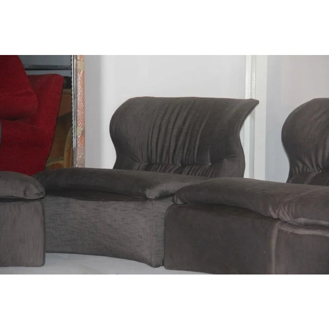 Modular Vela Bassa Sofa Set by Giovanni Offredi for Saporiti Italia, 1970s , Set of 6 For Sale - Image 12 of 18