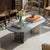 Incredible vintage marble coffee table from Italy, 1960s. Gorgeous grey colored marble table with accents of brown and...