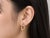 Art Deco Late 20th Century 14K Two Tone Gold Cordova Champagne Diamond Designer Earrings, Pair For Sale - Image 3 of 3