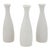 Collection of Three White Single Bud Vases, French Early 21st C. For Sale