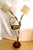 1980s Rare Antonio Pavia Brass and Red Lacquered Wood Stork Floor Lamp Circa 1980s For Sale - Image 5 of 17