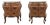 Pair of Venetian Olive Wood Bedside Commodes, Italy Circa 1880 For Sale