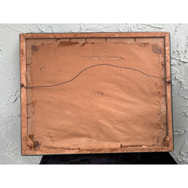 “Going to Church” – Antique Signed Framed American Watercolor, C. 1917 For Sale - Image 10 of 10