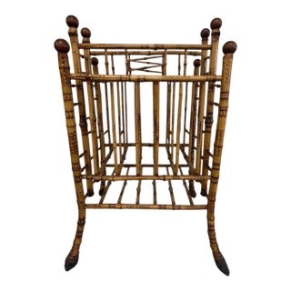 Victorian Aesthetic Movement Faux Bamboo Magazine Stand For Sale