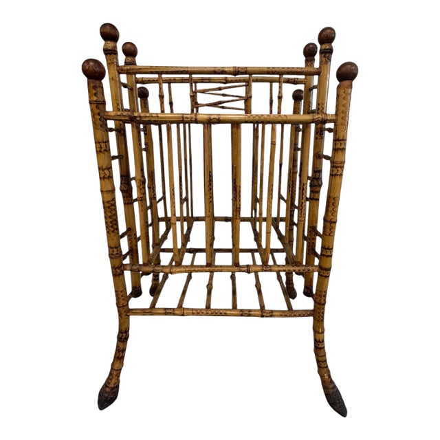 Victorian Aesthetic Movement Faux Bamboo Magazine Stand For Sale