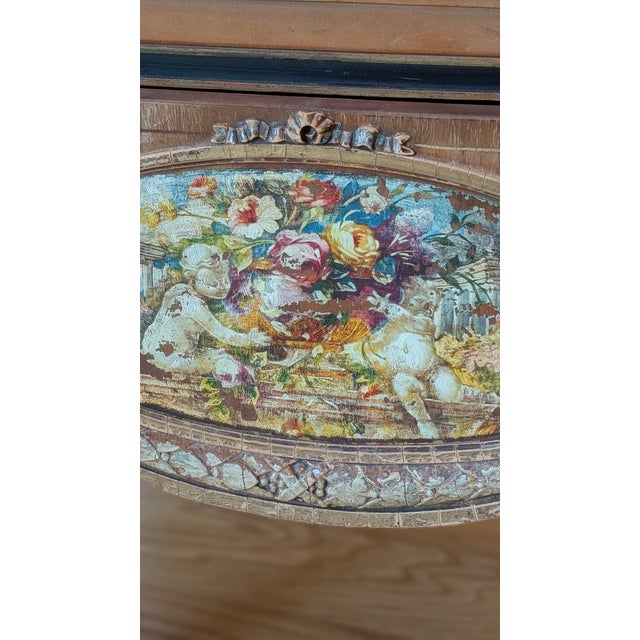 WOW! So much beautiful detail on this Exquisite Antique Treasure...lots of raised carving & painted accent details!...