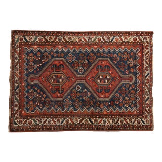 Antique Afshar Rug - 3'9" X 5'3" For Sale