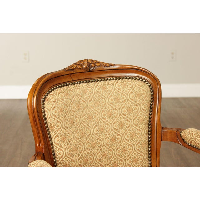 French Louis XV Style Pair of Fauteuil Armchairs For Sale - Image 4 of 18