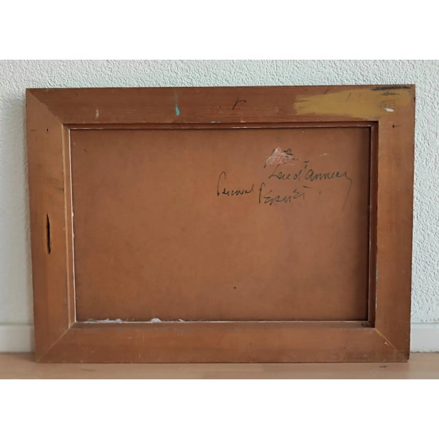 Percival Pernet, Lac d'Annecy, Oil on Wood, Framed For Sale - Image 11 of 12