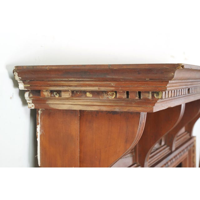 Early 20th Century Victorian Wooden Fireplace Mantel For Sale - Image 13 of 15
