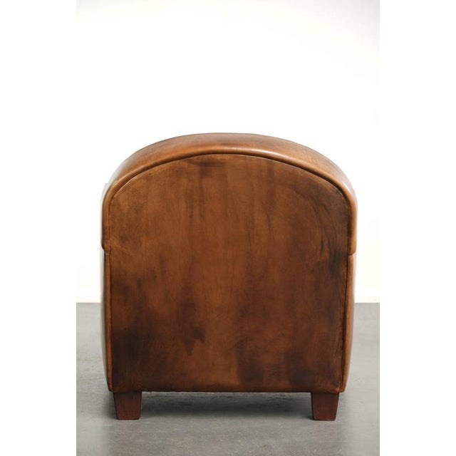 Vintage Sheepskin Club Chair For Sale - Image 4 of 13