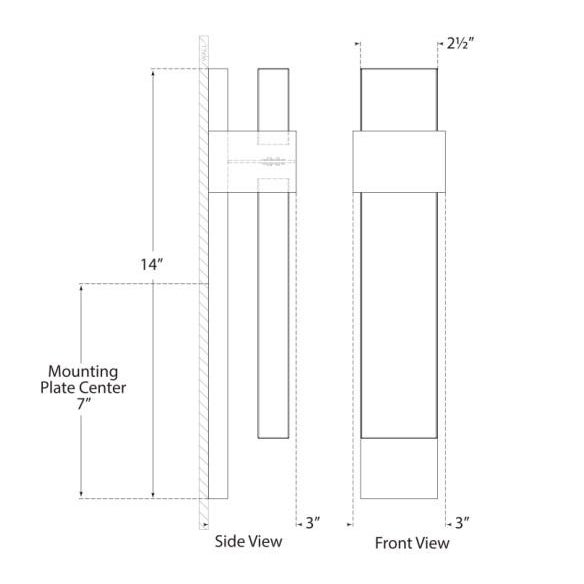 Transitional Marie Flanigan for Visual Comfort Signature Brock Medium Sconce in Bronze & Clear Wavy Glass For Sale - Image 3 of 3