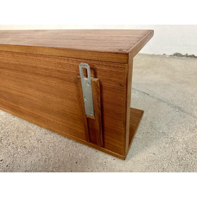 Minimalist Teakwood Wall Shelf, Germany, 1960s For Sale - Image 16 of 17