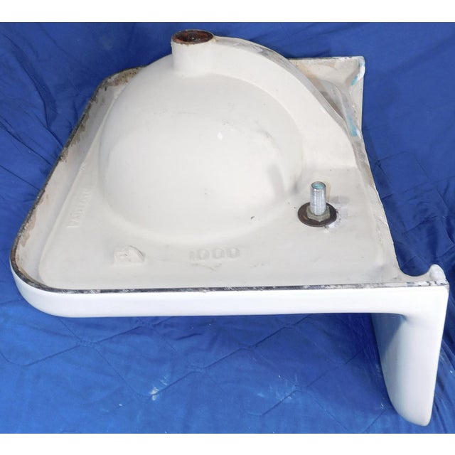 Vintage "Standard" High-Back Porcelain & Cast Iron Sink With Cast Iron Mounting Bracket For Sale - Image 15 of 18