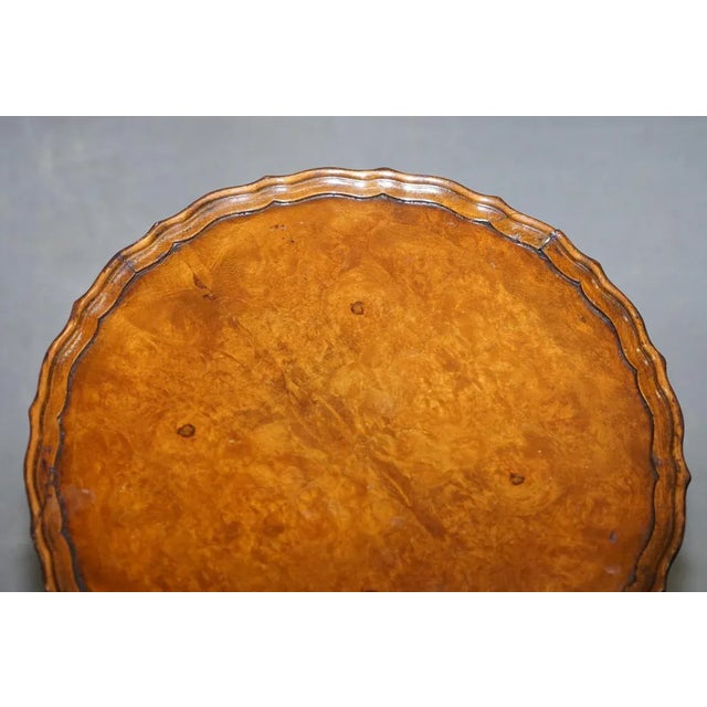 19th Century Burr Walnut Tripod Side Table For Sale - Image 4 of 12