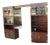 1970s Campaign Henredon Vintage Wall Unit / Entertainment Center With Brass Hardware For Sale