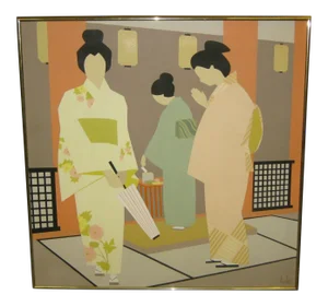 1978 Geisha Modern Oil Painting by Lubi Brugnoni