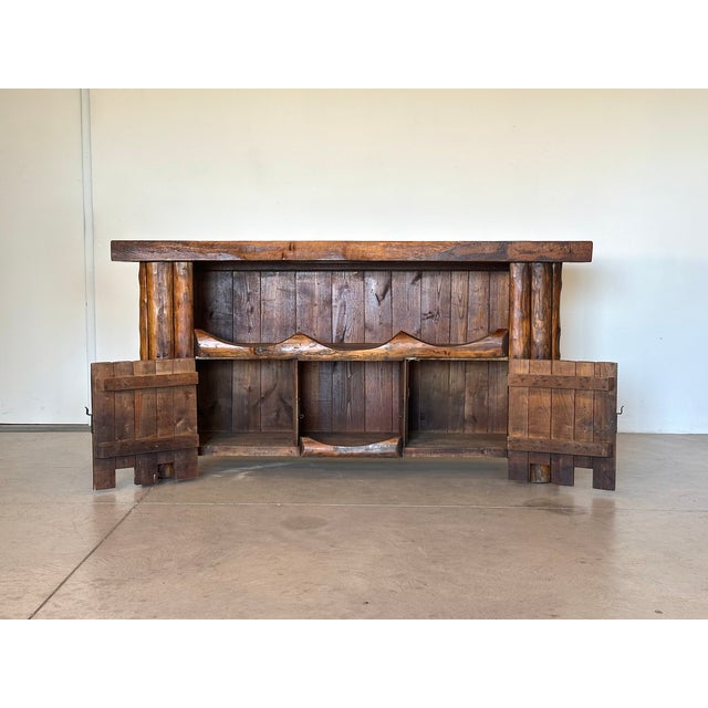 Vintage Rustic Chestnut Sideboard, 1960s For Sale - Image 4 of 14