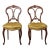 Pair of Antique Carved Chairs With Velvet Tufted Upholstered Seats For Sale