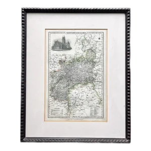 Framed Antique Map of Gloucestershire, England