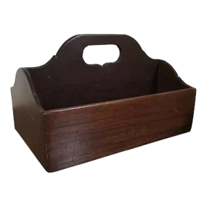 Antique 1820's English Georgian Mahogany Desk Box Caddy