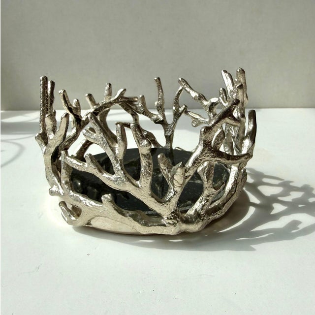 Michael Aram Wine Bottle Coaster Ocean Reef Aluminum Holloware For Sale In New York - Image 6 of 6