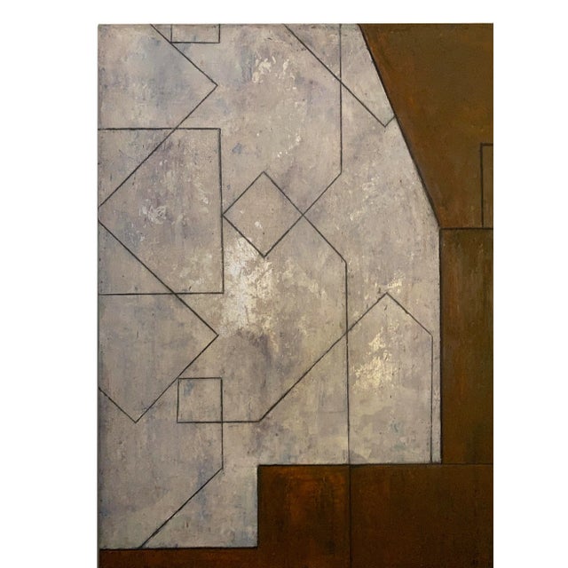 Brown Contemporary Geometric Abstract Form the Ancient Modern Series by Stephen Cimini For Sale - Image 8 of 9