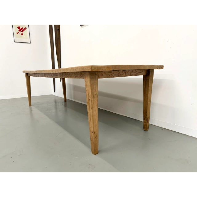 Light Yellow Large Oak Dining Table, 1950s For Sale - Image 8 of 18