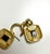 Etruscan Revival 1990s Roxanne Assoulin Gold Etruscan Drop Earrings and Black Onyx - 2 Pieces For Sale - Image 3 of 4