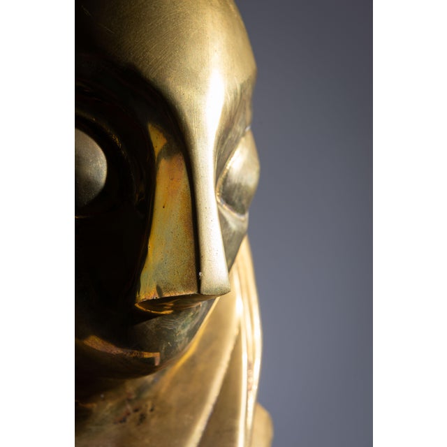 After Brancusi, Modernist Bust, 1970s, Brass For Sale - Image 12 of 18