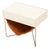 Folding Metal Frame Box with Leather Compartment in White Painted Plywood from Wohnhilfe, 1950s For Sale
