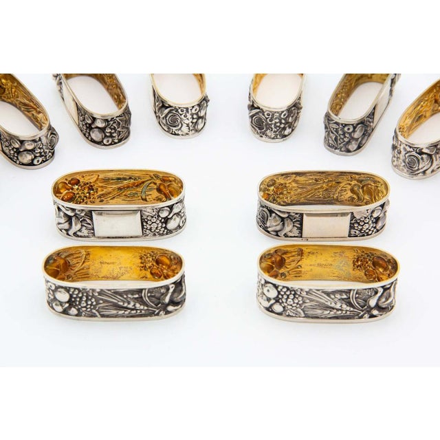 Silver Napkin Rings, Set of 12 For Sale - Image 3 of 6