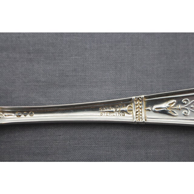 Metal Late 19th Century American "Cupid" Pattern Sterling Silver Serving Spoon For Sale - Image 7 of 8